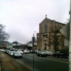 Wicked dreary out today. 💨💦 #newbedford #rainy #days #church