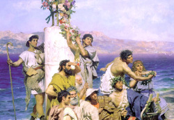 Phryne at the Feast of Poseidon in Eleusis, Detail, 1889 Henryk