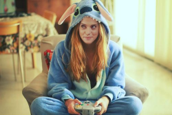 agswitch:  LYNDSY FONSECA IN STITCH ONESIE