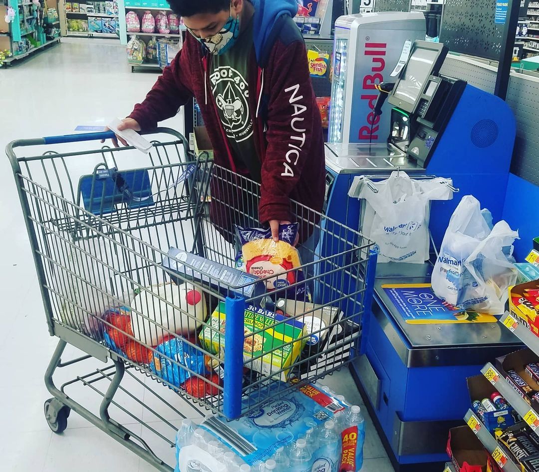 <p>Earlier today, a scout buys groceries for the camping trip this weekend. (at Walmart Huntsville - Sparkman Dr NW)<br/>
<a href="https://www.instagram.com/p/CMk4RsgJ3yf/?igshid=1rghamesi0lal">https://www.instagram.com/p/CMk4RsgJ3yf/?igshid=1rghamesi0lal</a></p>