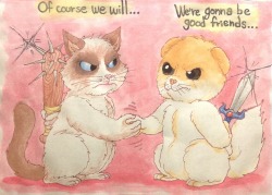 Grumpy Cat  vs.  Boo the Dog!!! >:D Because someone asked