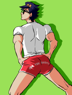 superbunbutts:yeah he’d never wear those shortsbased off this