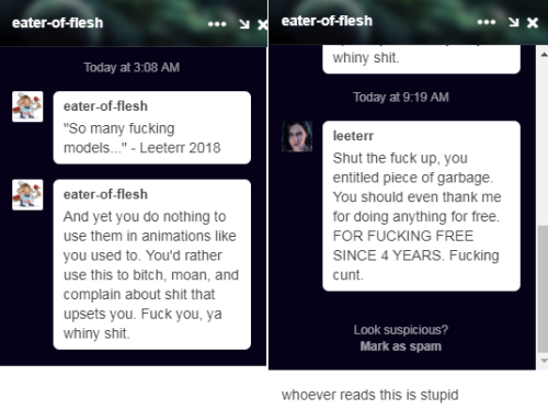 This is a message to everyone thinking like this guy. This is my fucking tumblr. I can post whatever the fuck I want.If you want to see the porn and only the porn you can either click on the shitty button on the right side on my tumblr or fuck off to