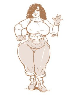 connard-cynique: kaigetsudo:  Cute Farmer Lady  dem hips, dem biceps &lt;3&lt;3 