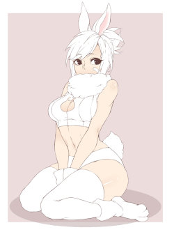 league-of-legends-sexy-girls:  doodle bunny riven by Kair030