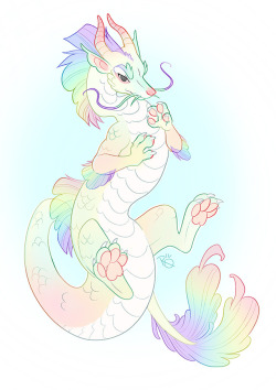 remyquill: Pearlescent fish dragon I designed in some downtime.