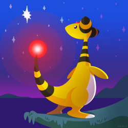 versiris:    Ampharos lights the way   ✨       PKMN commission