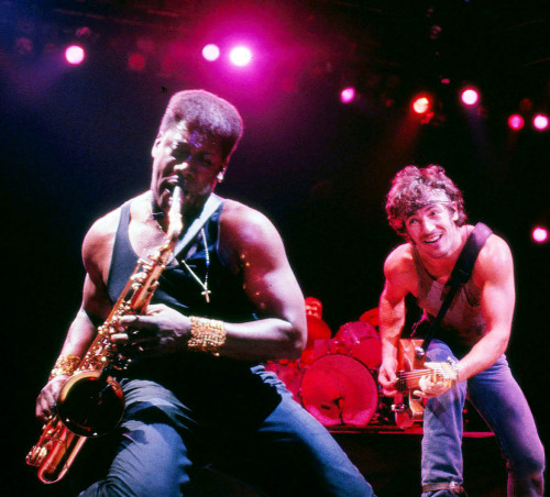 soundsof71:Bruce Springsteen and Clarence Clemons in Lexington,