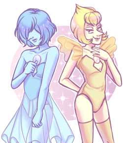 themangoart:  //shows up late to the blue & yellow pearl