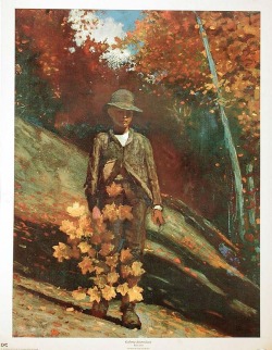 Winslow Homer (American, 1836-1910) “Gathering Autumn Leaves”