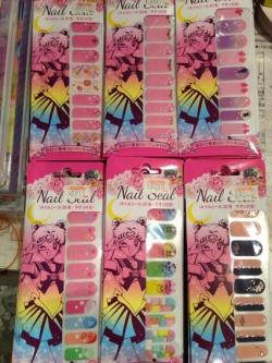 sailormooncollectibles:  new Sailor Moon nail seals in packaging!!!