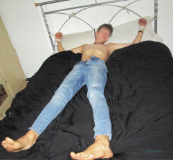 phantombondage:Blue Jeans, Bound Boy