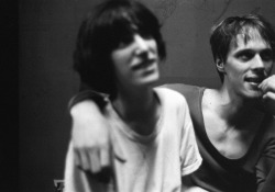 wildcaten:  Patti Smith & Tom Verlaine. Backstage at CBGB’s.