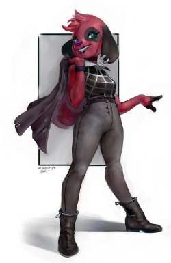 tealfuleyes: A bit sick today, but did a little painting of Cherry