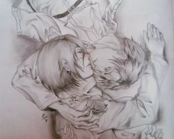 thewhirlwindred:  this is my drawing of Levi and mikasa … I