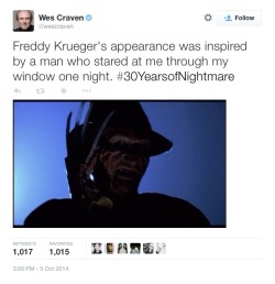 thefilmfatale:  Director Wes Craven reveals tons of awesome trivia