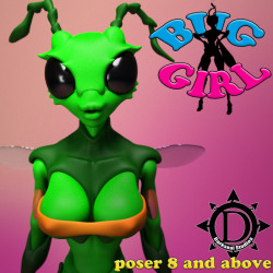 Need  a loyal worker that follows the hive mentality? An army of fearless  fraulein fighting the front line foes? A Queen bee keeping others in  check? This is a stand alone product available for Poser 8  and created by Darkseal! BugGirl  http://renderoti