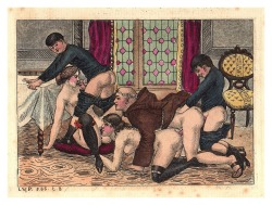 marcpix:  agracier:  19th century erotic print …   Catholic