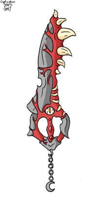 Another Keyblade design, based on the Soul Edge from Soul Calibur. 