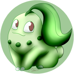 living-pokedex: #152 - ChikoritaCategory -  Leaf PokémonType