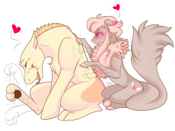 nemovonsilver:dragonfoxgirl:doghorso and kittyhorso love each
