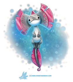 cryptid-creations:  Daily Paint #1243. Axe-lotl by Cryptid-Creations