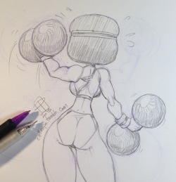 dacommissioner2k15:  callmepo:  Got a cold. So you get a random, medically-induced sketch of Garnet working out.  About the first S.U. related thing that caught my interest/gave a da#@ about today!!!Well done ‘Po!!