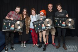 paramoreupdates:  Paramore with their awards for the Self Titled