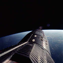 humanoidhistory:  On November 13, 1966, the Gemini 12 spacecraft