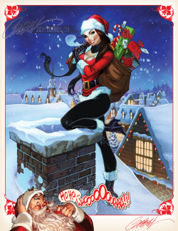 sexy-but-not-porn:  JSC Store Holiday Print 2013 by J-Scott-Campbell 