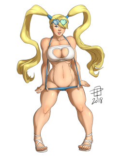 callmepo:Color commission for Jorge Ramos of a sexy swimsuit