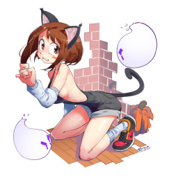 bearthemighty:It’s been a while! Here’s a Halloween-Neko-Ochako