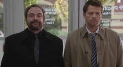 lazyllama13:Crowley: “Together again”  Castiel: “Yay”