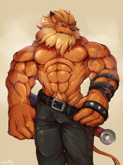 9kitsune:    Leomon  Artist: WaddleDox   