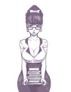 Drew Bliss as a sexy librarian… Since robscorner finished