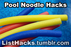 rockhardgeologist:  listhacks:  Pool Noodle Hacks -  If you like