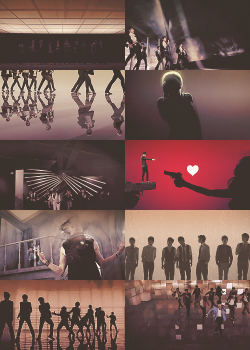 hyukwoon:  screen cap meme: sj+ silhouettes 