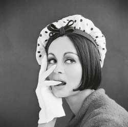 mudwerks: Marie-Lise Grès   with a spotted bonnet, 1960’s