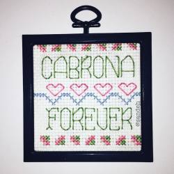 sandeh:  #fbf to my first decent looking #crossstitch piece;