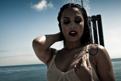 RIVIERA editorial shoot for Playboy model : Raquel Pomplun photographed