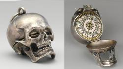 historyarchaeologyartefacts:17th Century Skull Pocket Watch [3797x2125]