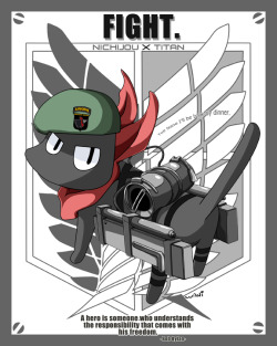 tachiwani:  8x10 Laminated mini poster I made for artist alley.