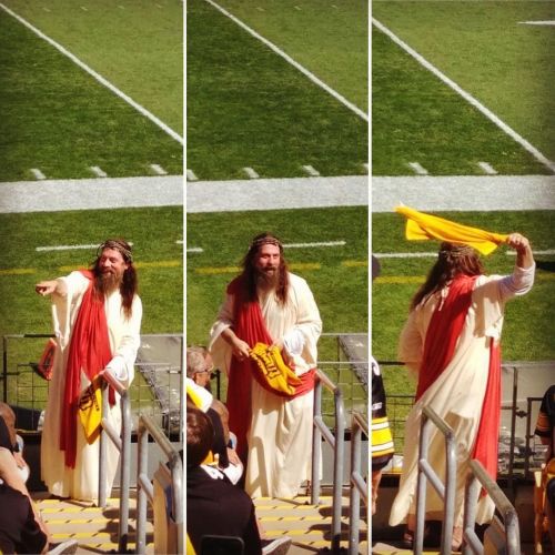 Jesus was at the Steeler game. Lol 😂  We won anyway. Even