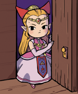 jfw90:  bunniidraws:  “Four Swords Princess Zelda struggling