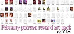Patreon’s Febraury art pack contained 63 files of super sexy