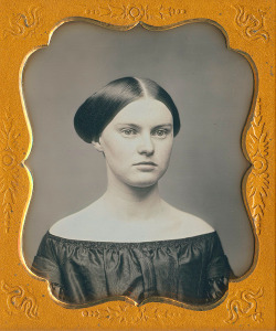 malenkaya-glosoli:  A young woman, circa 1850s.Originally sepia