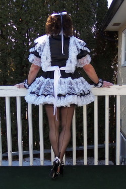 maidteri:   Posing in my G2349 Satin French Maid Uniform