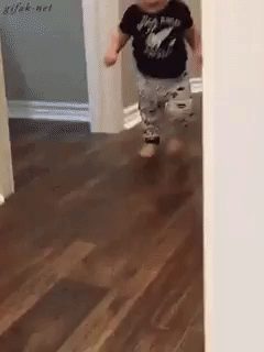 funnynhilariousgif:  Toddler catches parents doing something