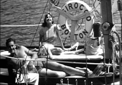 errolflynnx:  Errol Flynn on his yacht Sirocco (probably, early