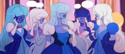 ondriaprice:So many blue babes ;;